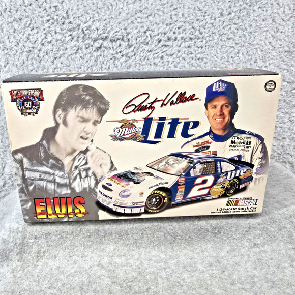 Rusty Wallace #2 Elvis Presley Miller Lite 1:24 Scale Die Cast Car Ford Taurus - Picture 1 of 7